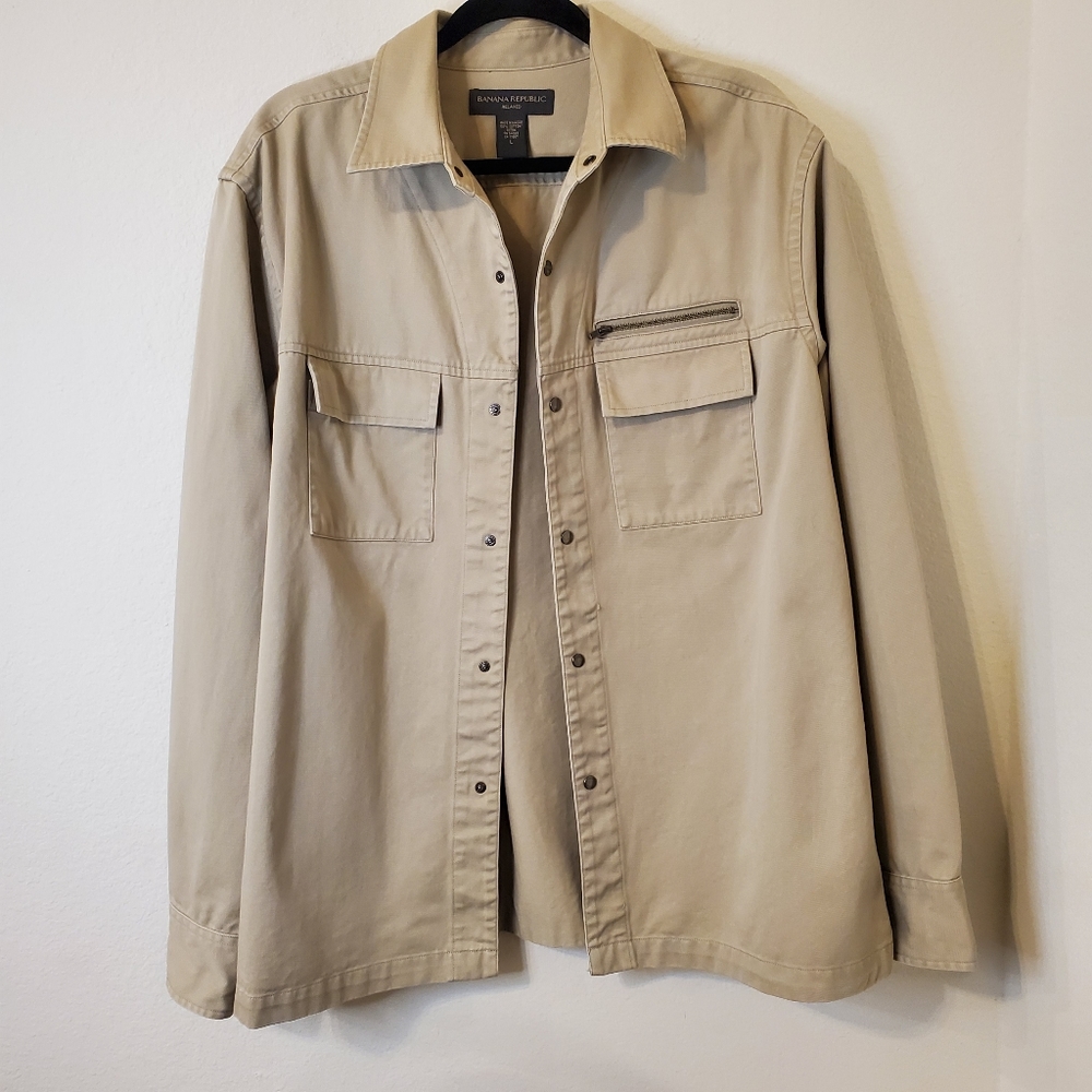 Shacket Khaki Banana Republic Men's Size Large